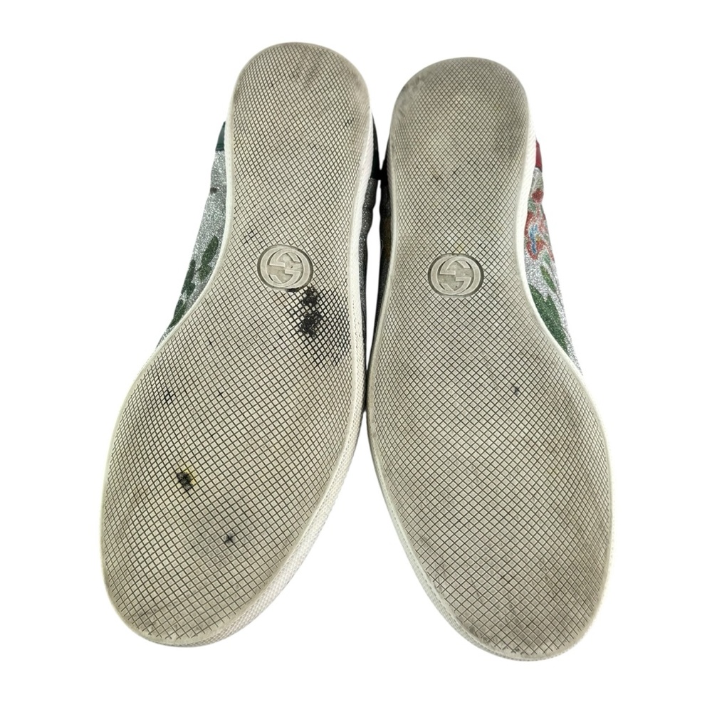 GUCCI 449985 Sparkle Tian Bird Silk Men's Sneakers Made in Italy 10-10.5US - Picture 6 of 12